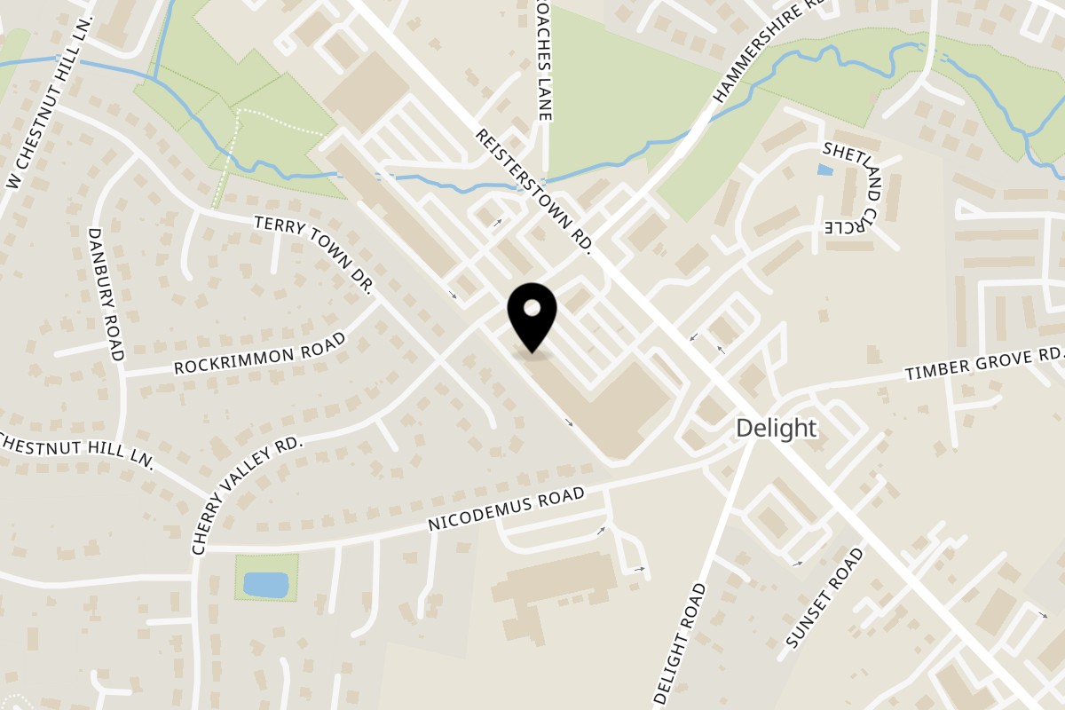 Map showing the location of El Paraiso Restaurant and Bakery on 11628 Reisterstown Rd in Reisterstown